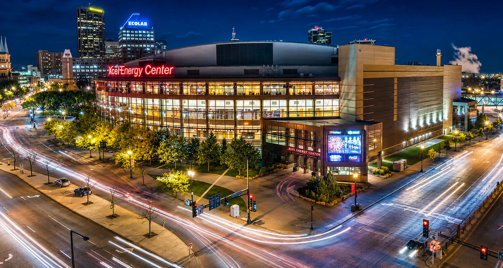 Xcel Energy Center in St. Paul, Minnesota, a featured Unitech sports technology project